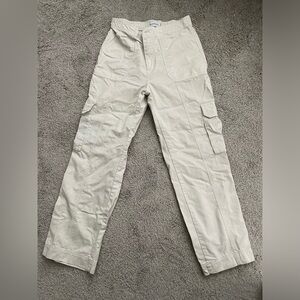 Abercrombie and Fitch Cream Cargo Pants Regular Length 4